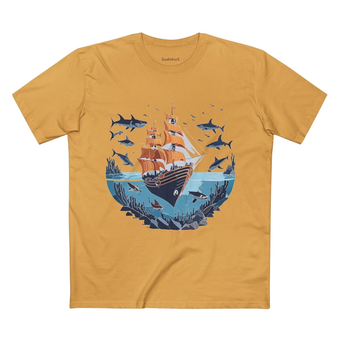 Ocean Coast Graphic Unisex 100 Cotton Staple Tee 30