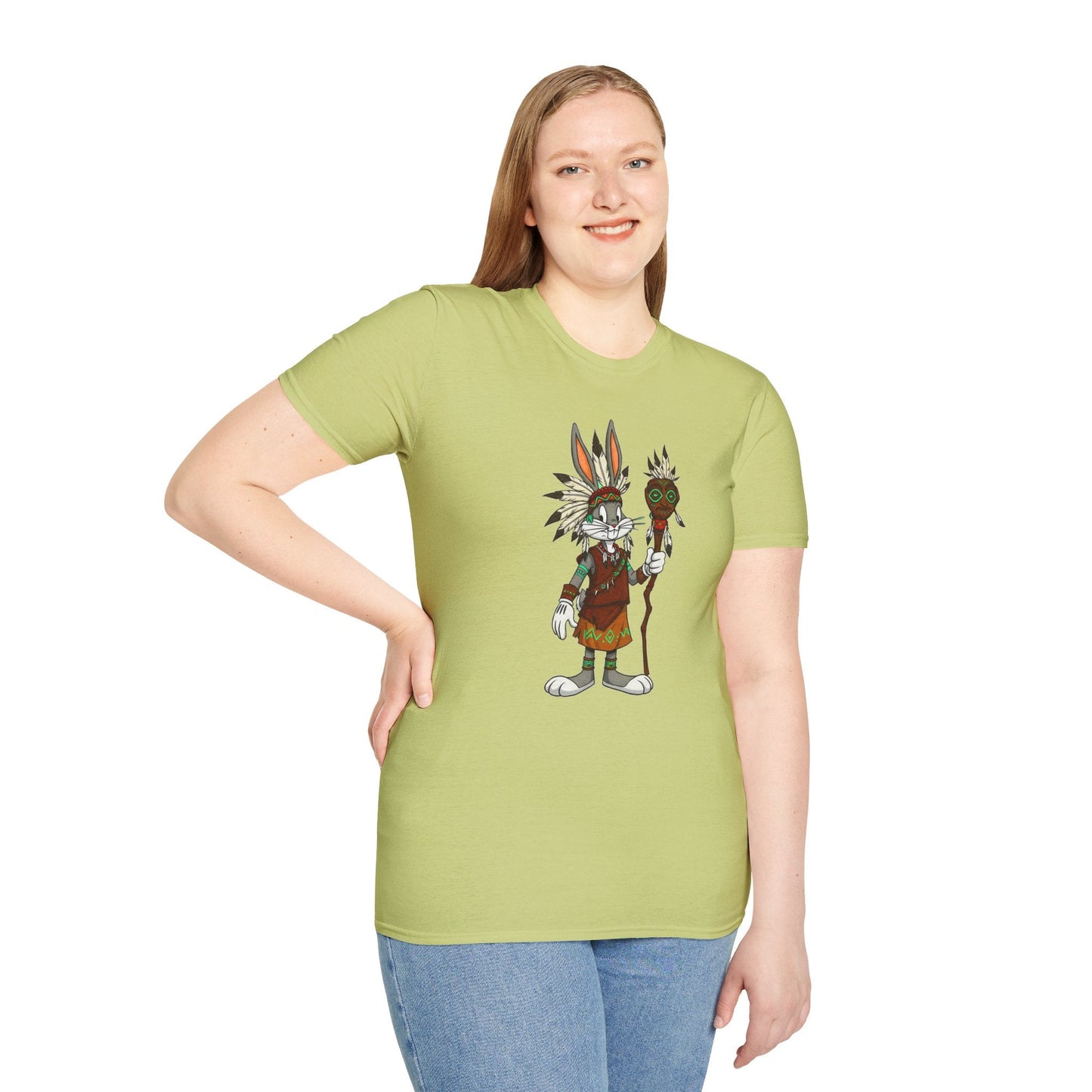 Bugs Bunny T Shirt Unisex Cartoon Character Design Gildan Softstyle 64000 Tee All Sizes