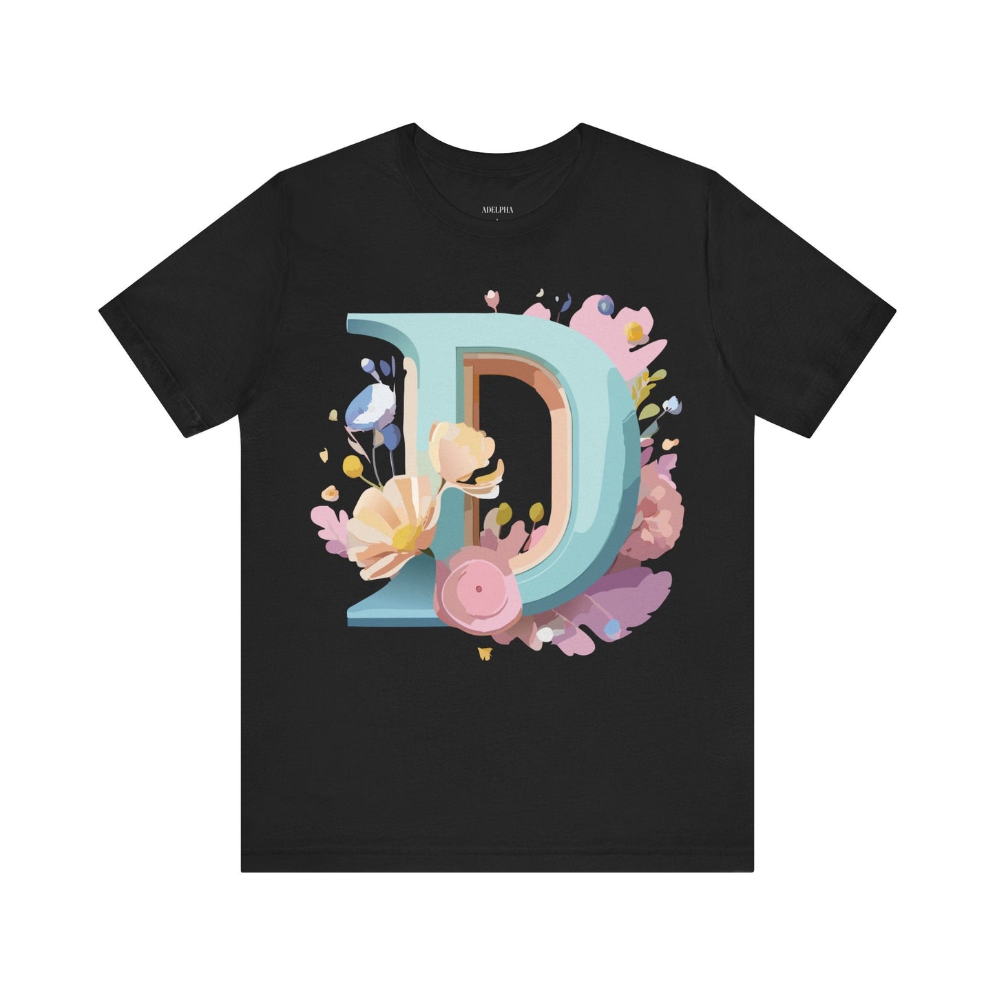 Adelpha Vintage Letter D Shirt Unisex Graphic Tee for Everyday Comfort and Style