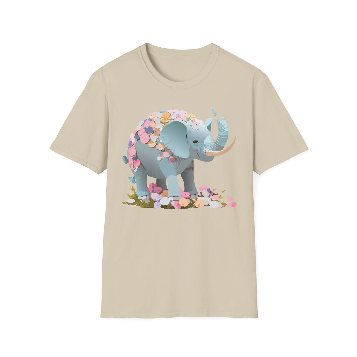 Floral Baby Elephant T-Shirt | Watercolor Elephant Tee