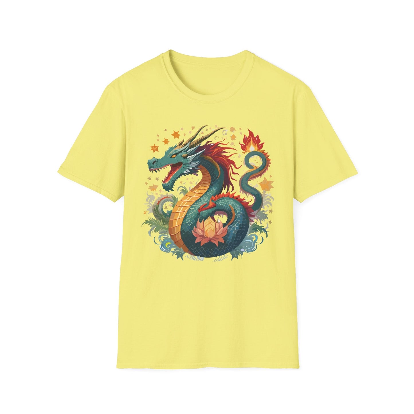 Dragon Graphic Unisex 100 Cotton Tee with Animal Artwork Design 1