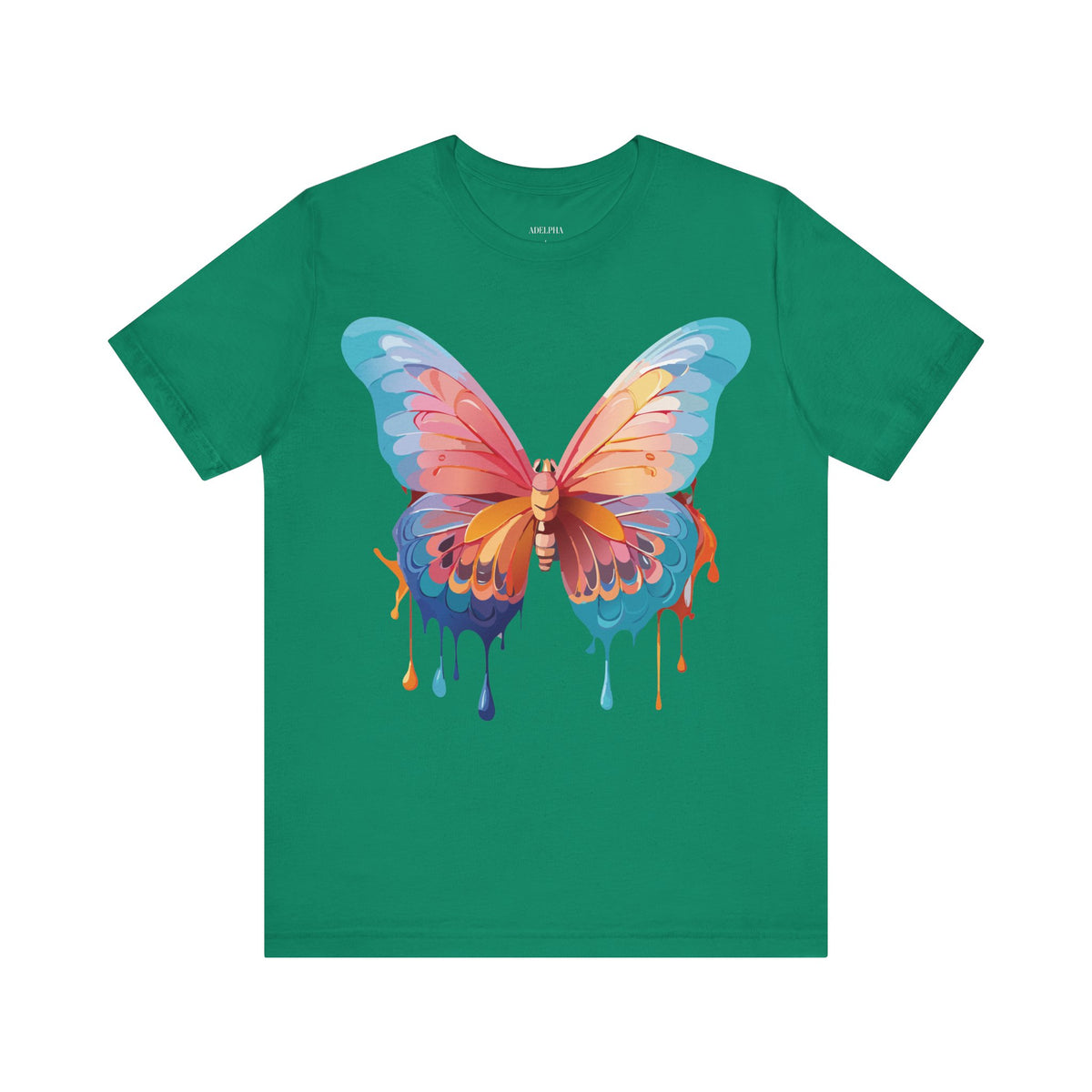 Butterfly Graphic Unisex Cotton Bella+Canvas Tee with Art Design n69