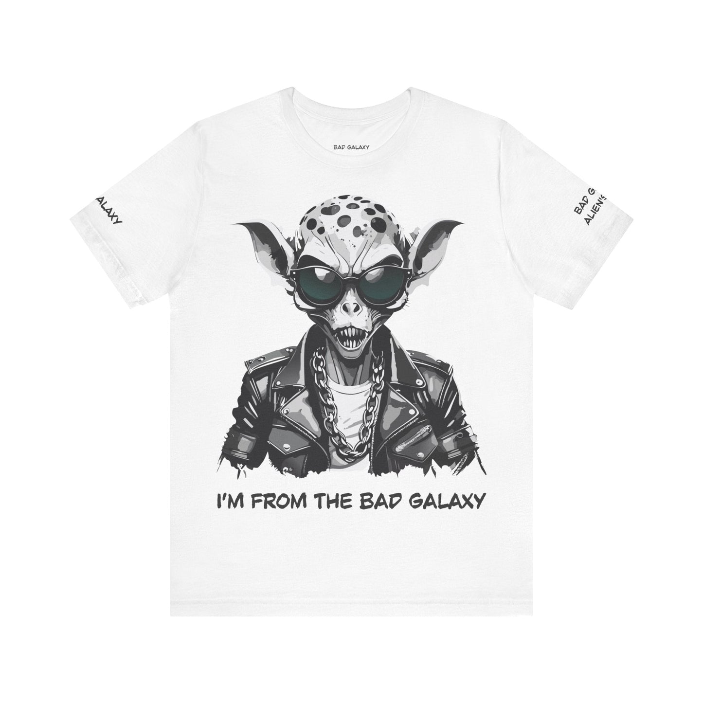 Alien Tee Shirt From Bad Galaxy 100 Percent Cotton Lightweight USA Printed Tee Eco Friendly Inks