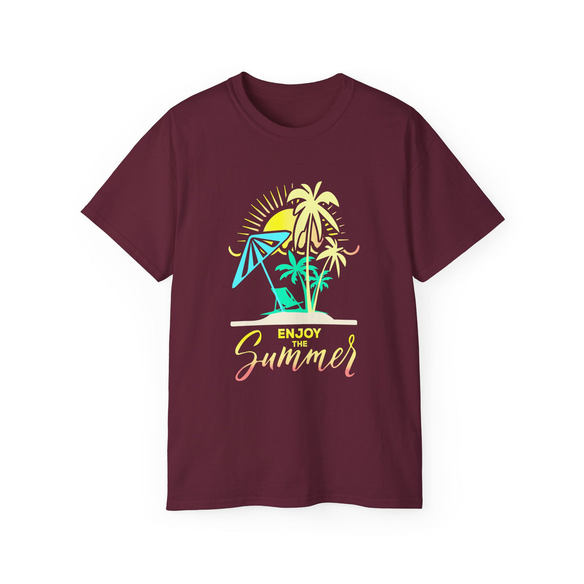 Enjoy the Summer palm trees surfboard tee | Summer T-Shirt