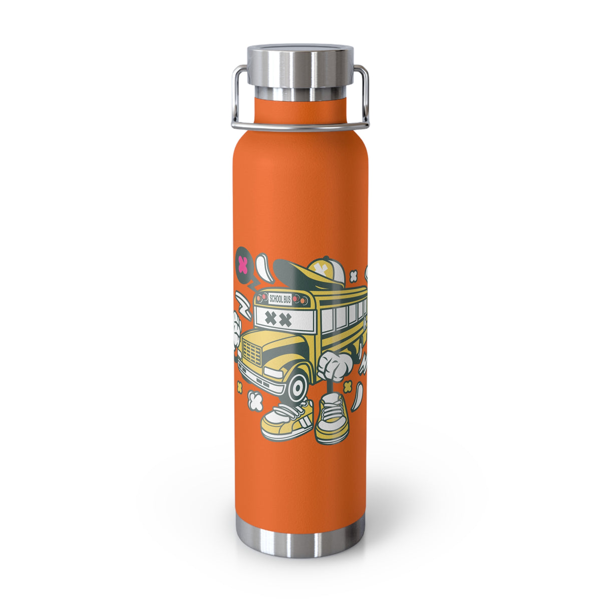 22oz Copper Insulated Water Bottle with Cartoon Design - CV34