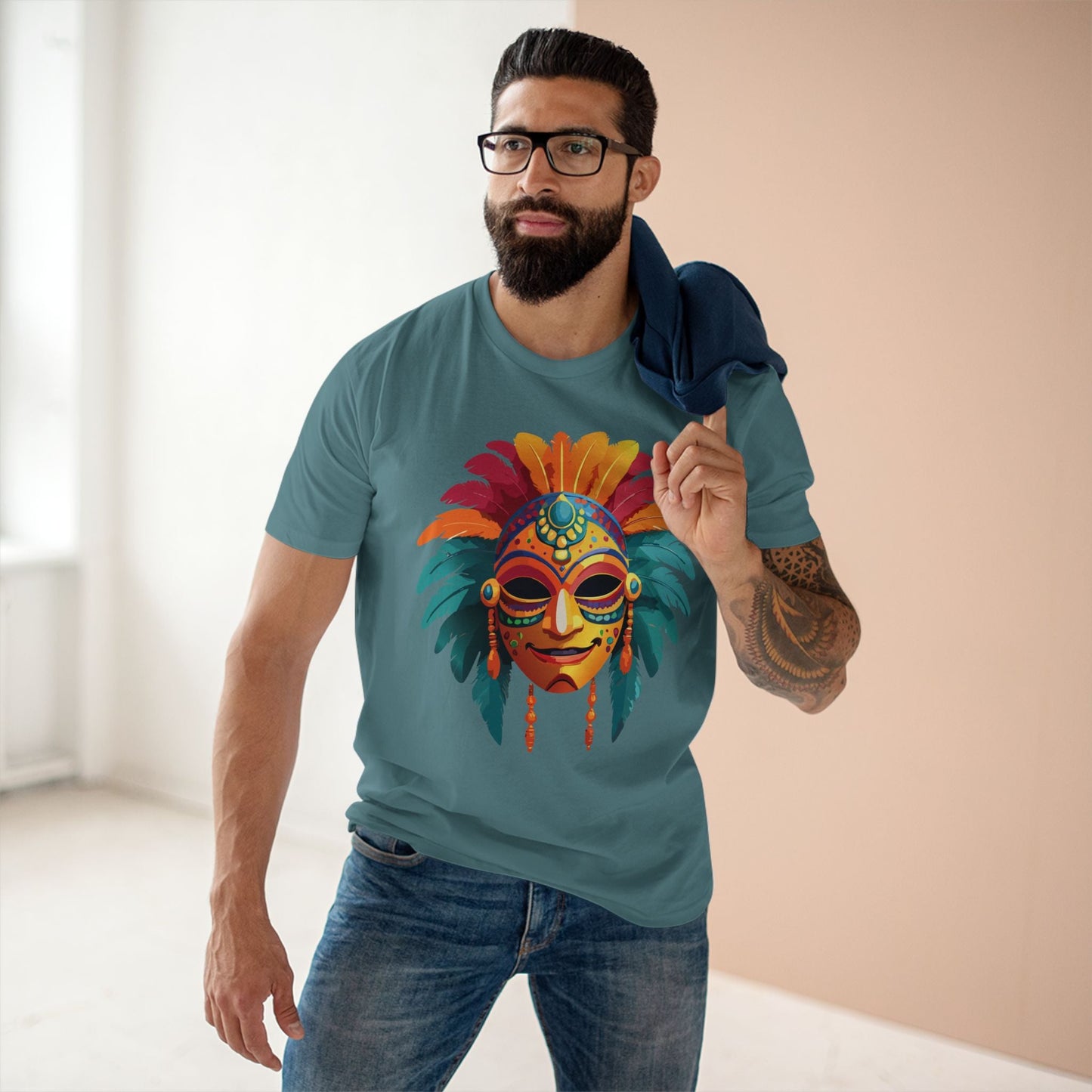 Mask Graphic Unisex 100 Cotton Staple Tee 5