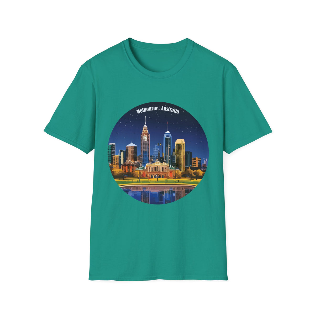 Melbourne Australia Skyline T-Shirt | City Nightscape Tee