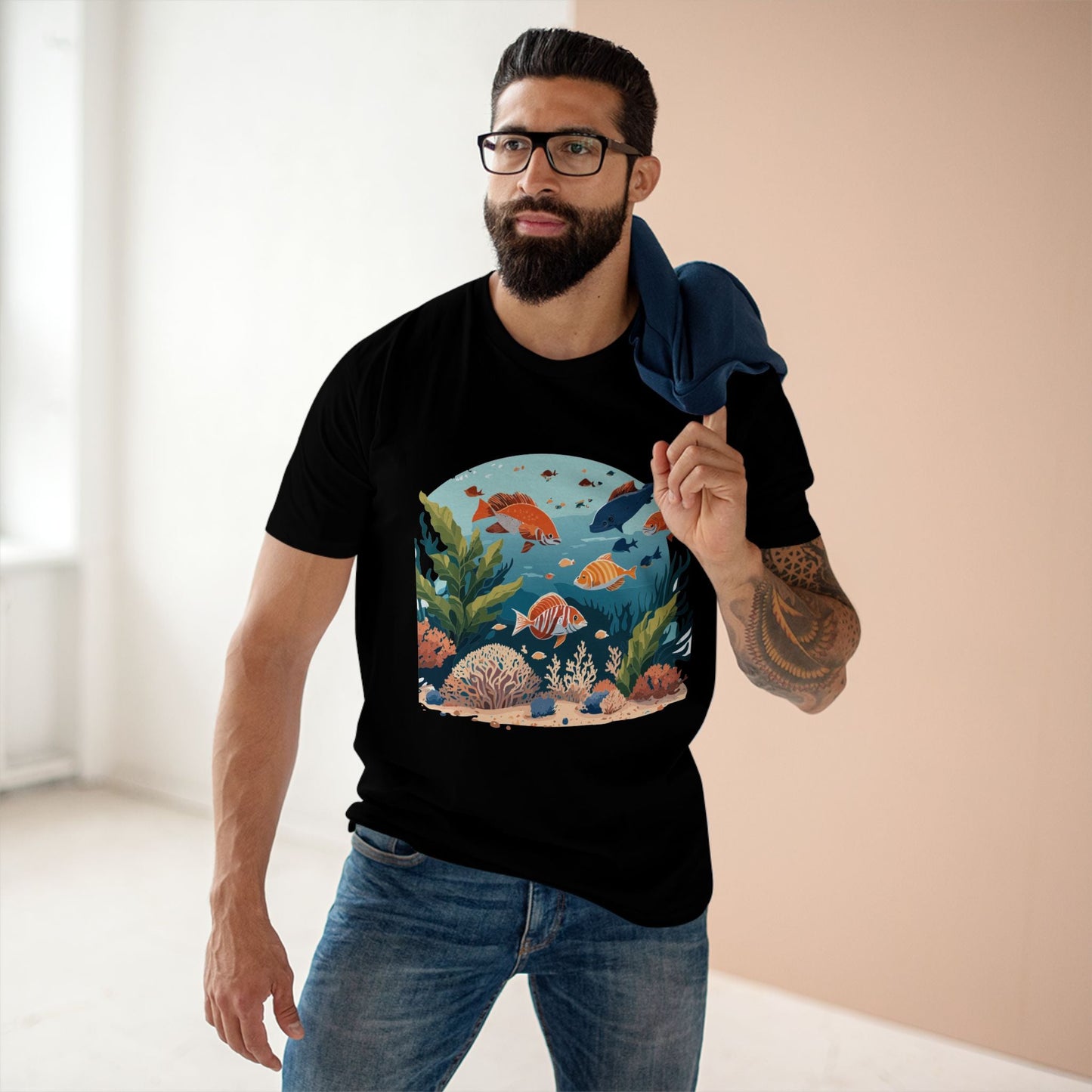 Ocean Pacific OP 4 Unisex Premium Cotton Tee With Original Art Design From Retro2Nova Art Collection