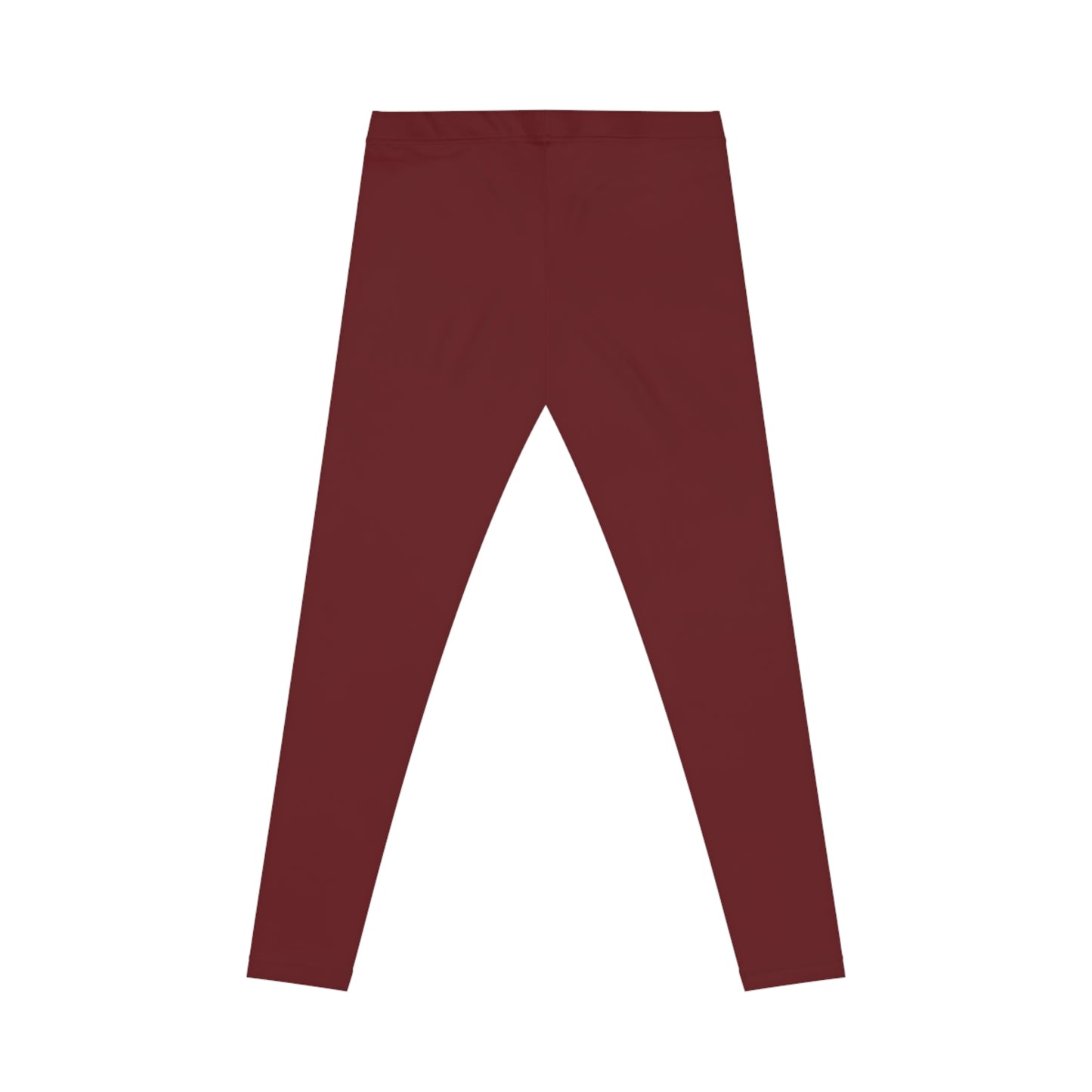 Black Cherry Red Color Women's Poly-Span Casual Leggings XS-2XL