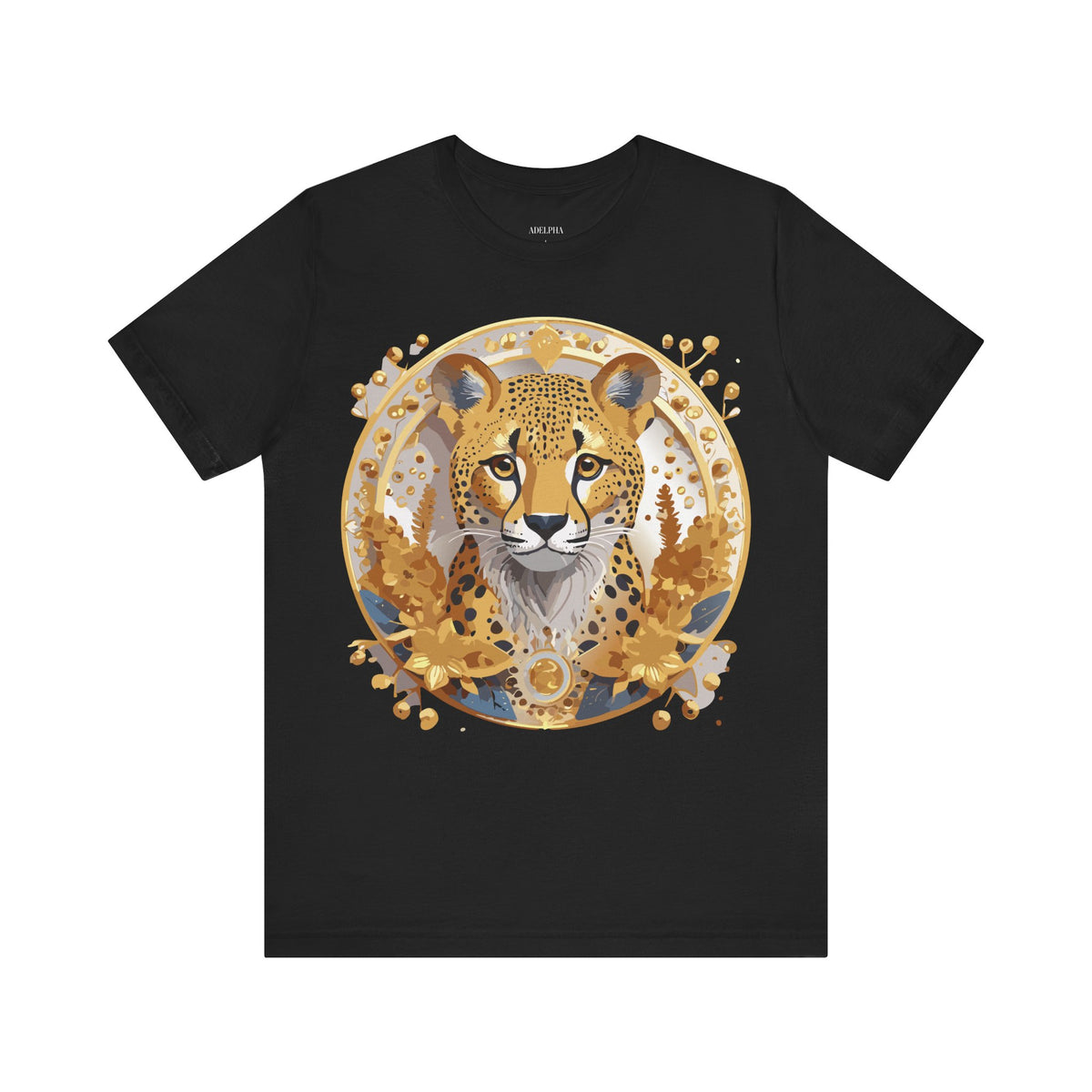 Medallion Graphic Unisex Cotton Bella+Canvas Tee with Floral Art Design m76
