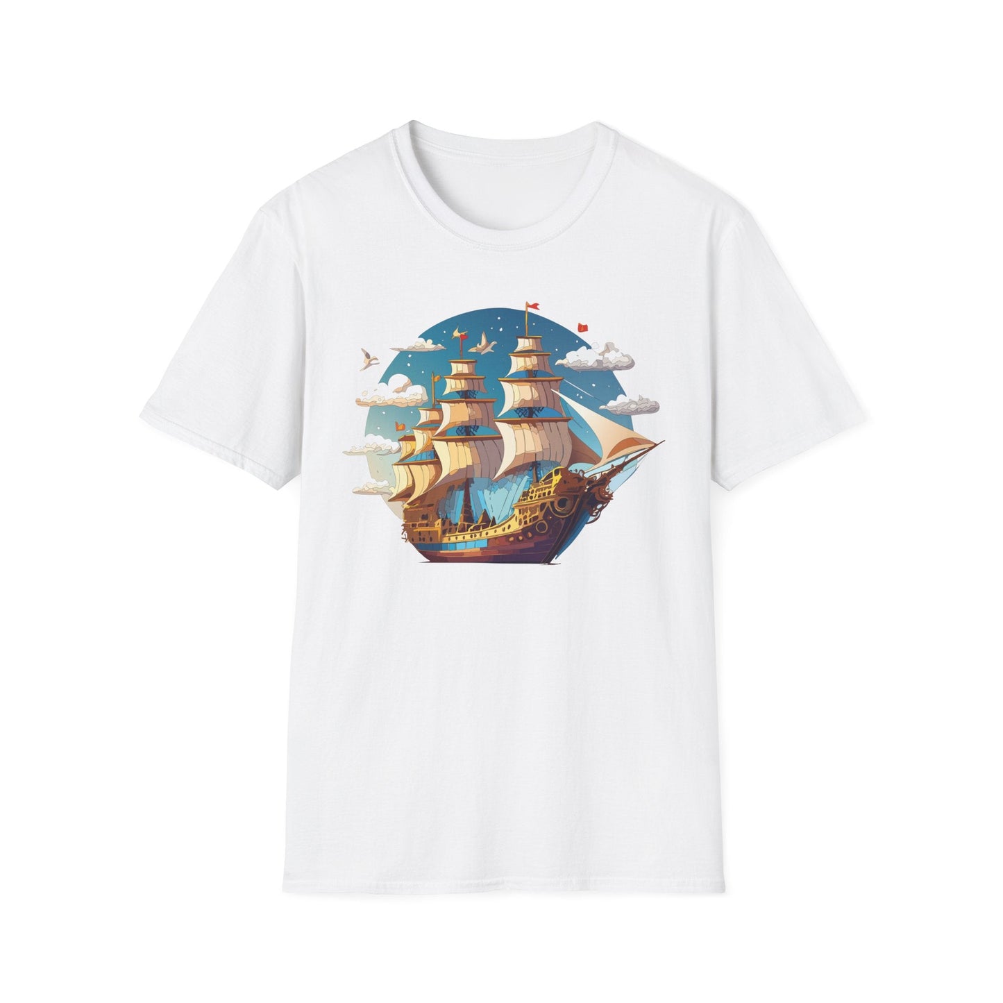 Ship T Shirts Frigate Vessel Tee Shirt Unisex Gildan Softstyle 64000 Cotton Tee Comfort Fit