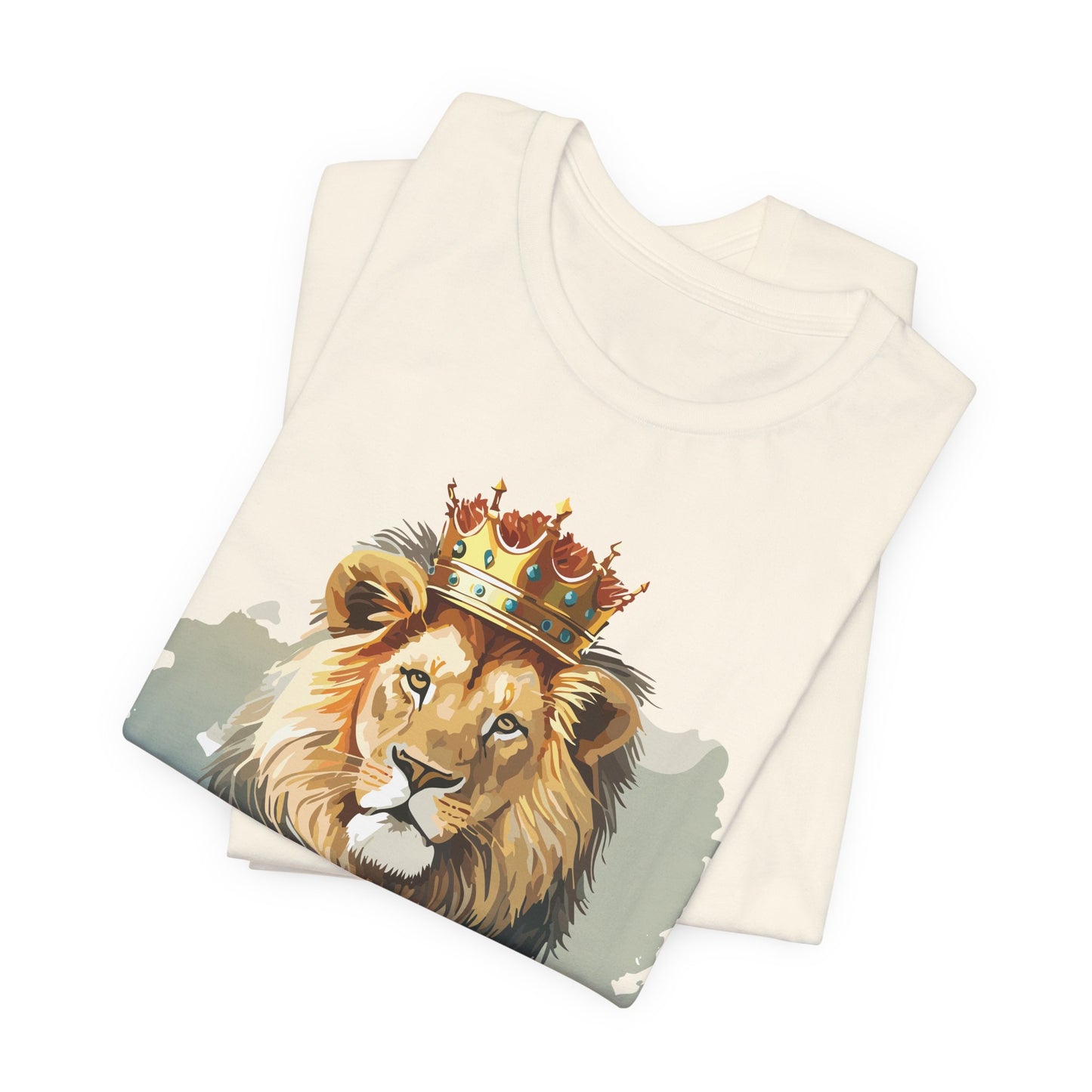 Majestic Lion Crown T-shirt, Animal Shirt, Lion Tee, Unisex Top, Birthday Gift, Shirt with Animal design