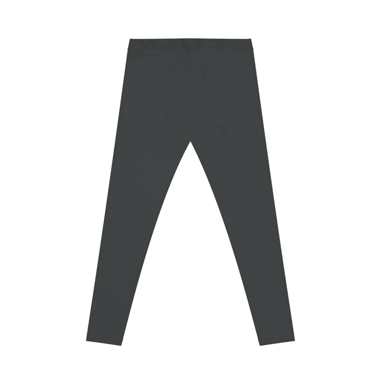 Gunmetal Grey Color Women's Poly-Span Casual Leggings Print Everyday Activewear Pants