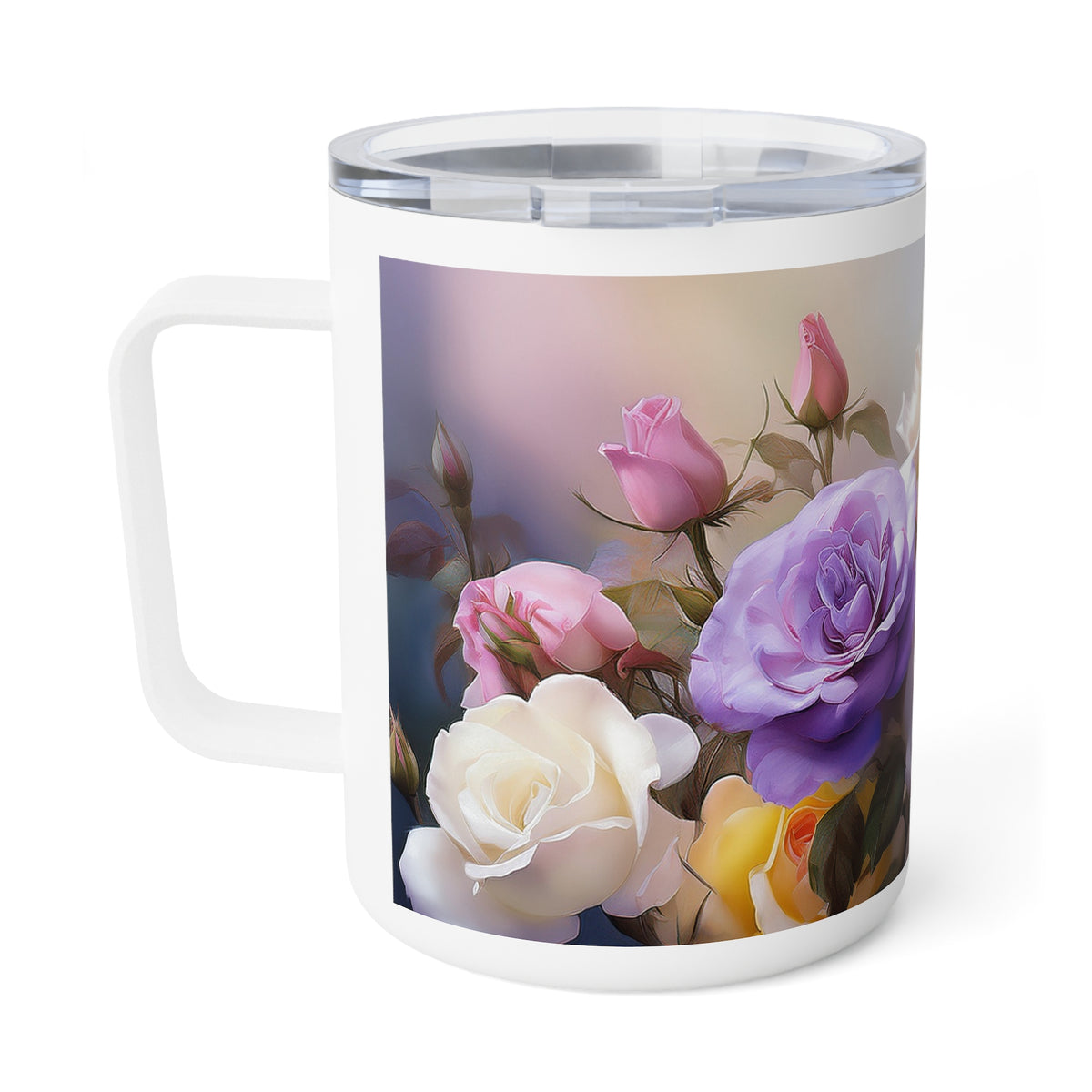 22 Art Design Insulated Coffee Mug Clear Lid 10oz Insulated Coffee Mug 10oz