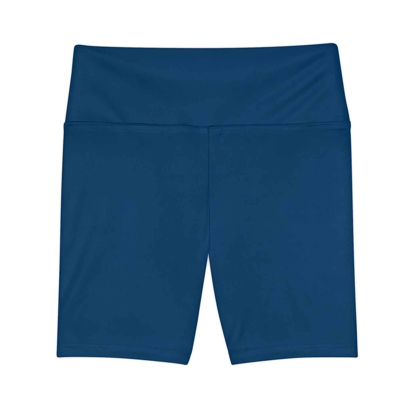 Yale Blue Women's Workout Shorts — Solid High-Waist Biker Shorts for Exercise & Everyday Wear