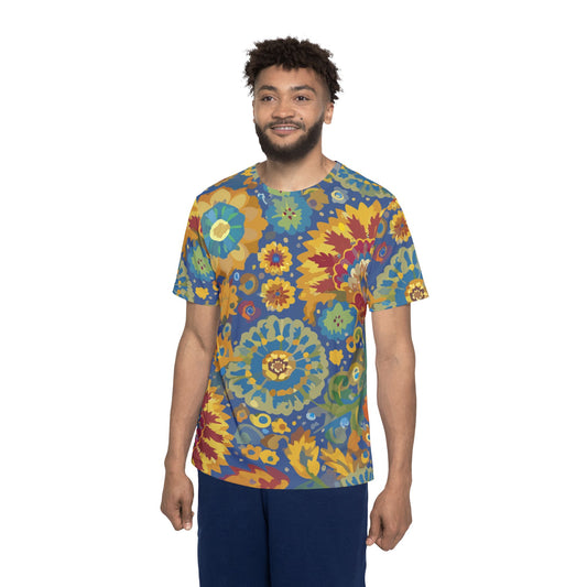 男女通用抽象圖案襯衫，抽像印花襯衫