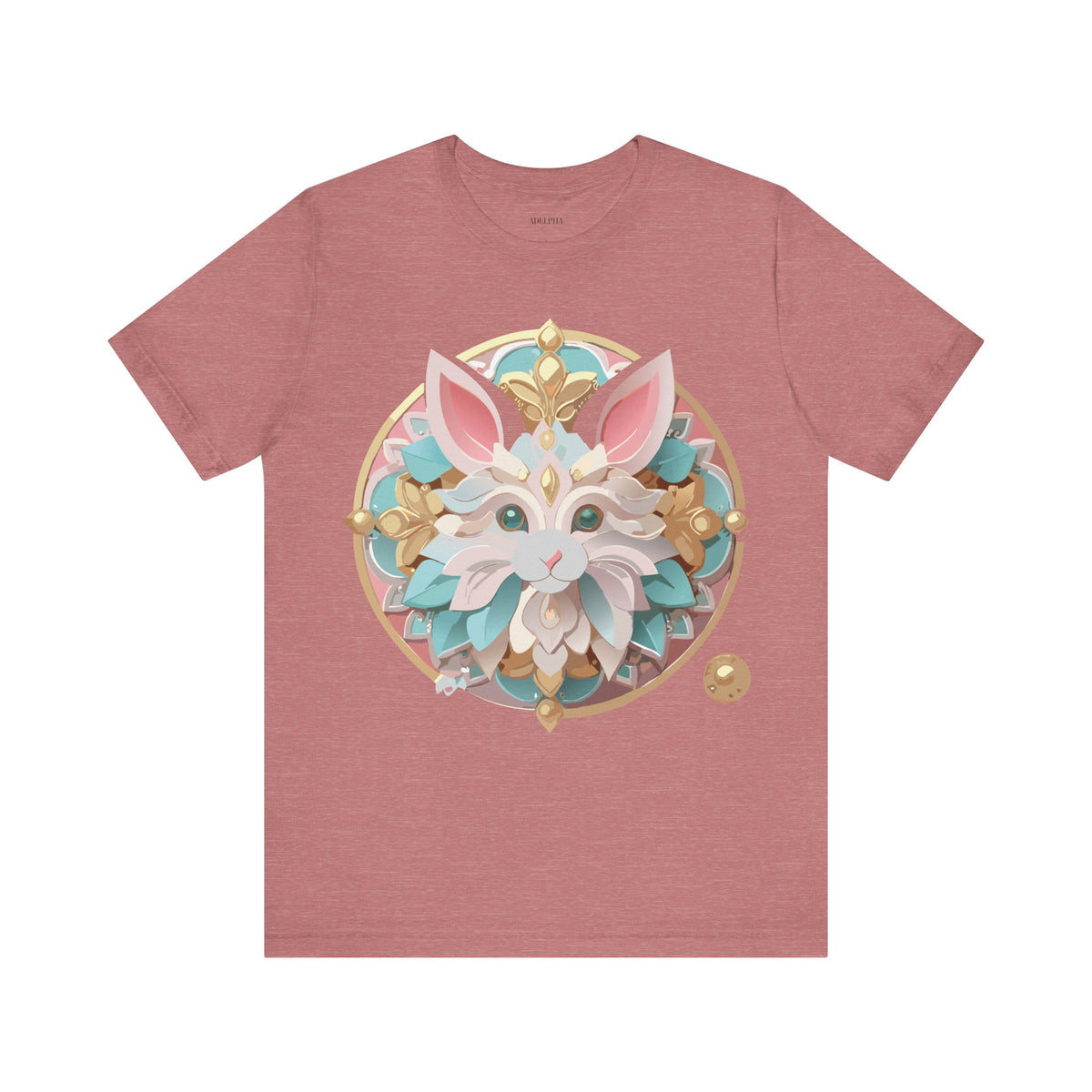 Medallion Graphic Unisex Cotton Bella+Canvas Tee with Art Design d37