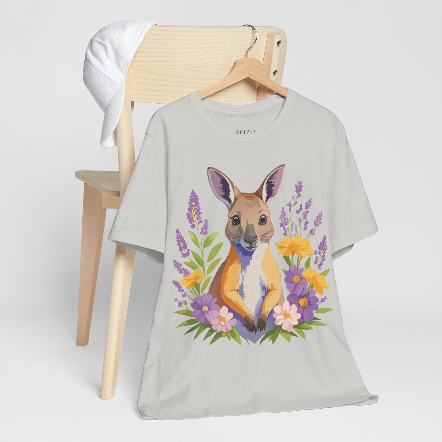 Kangaroo Graphic Unisex 100 Cotton Vintage Animal Artwork Tee 1