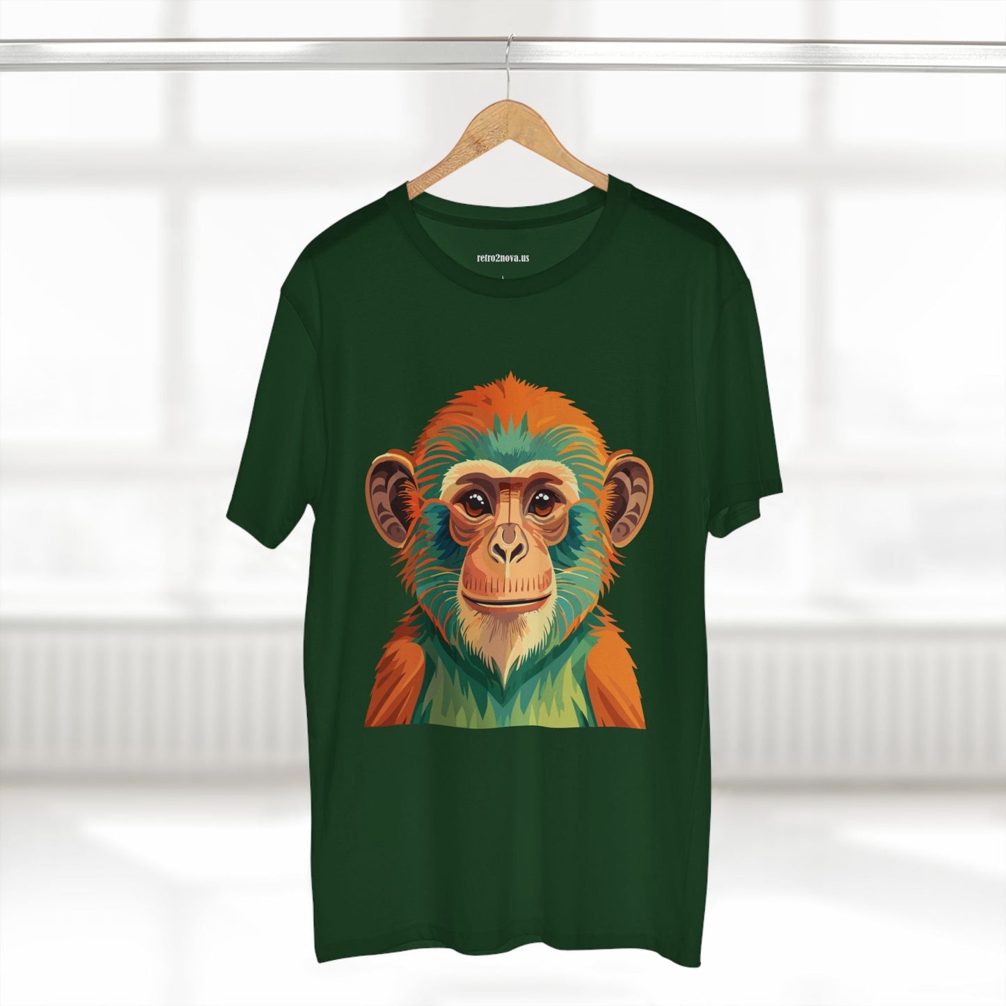 Retro2Nova Monkey Shirt Unisex Premium Cotton Staple Tee With Original Art Design From Our Art Collection