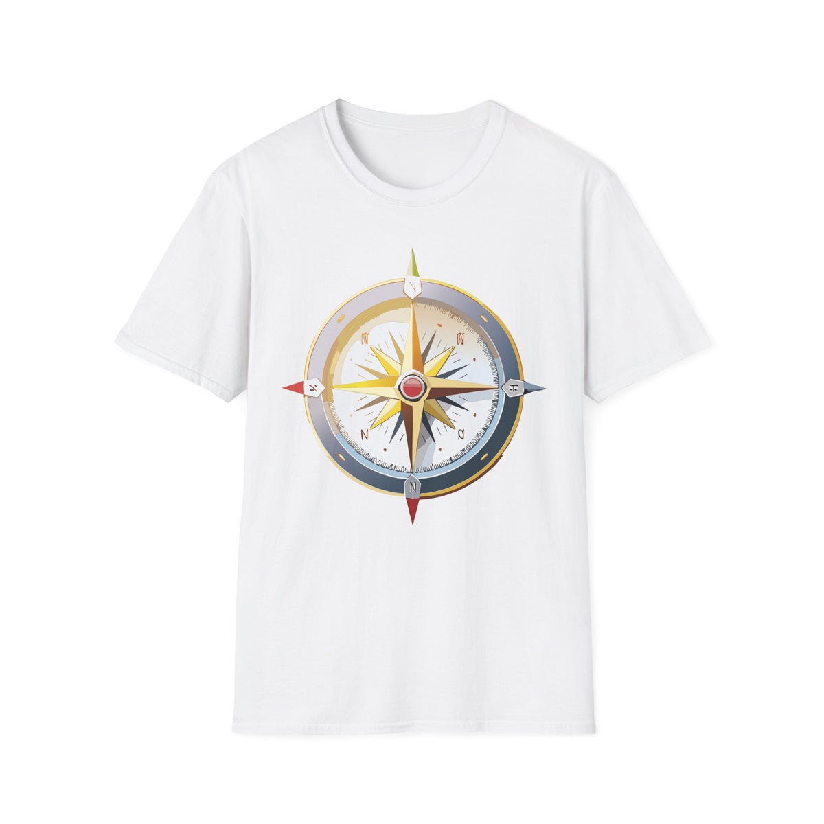 Nautical Compass T-Shirt | Adventure Travel Graphic Design Unisex 100 Cotton Gildan T-Shirt