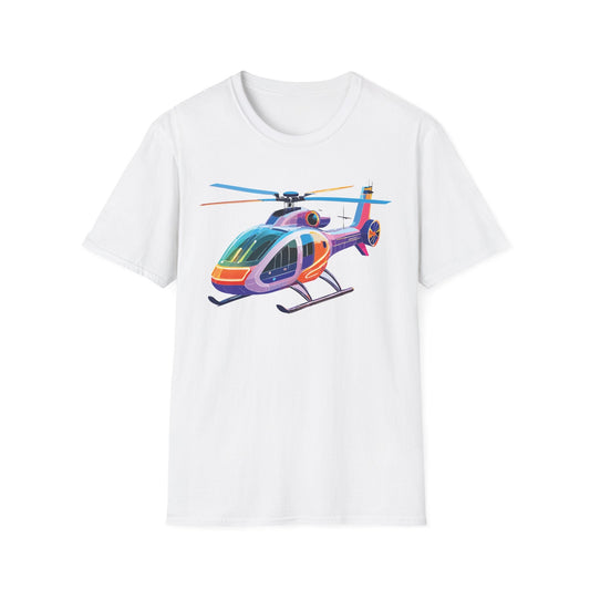 Chopper Helicopter Graphic Unisex Cotton Softstyle Short Sleeve Tee 7