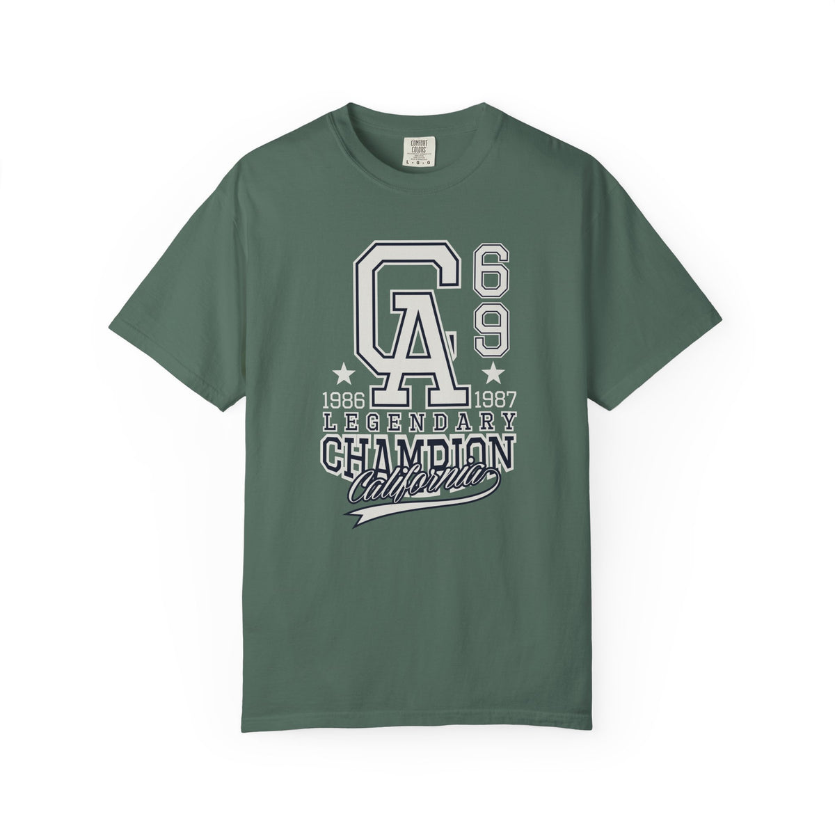 69 Champion California College Unisex Comfort Colors Garment-Dyed Heavyweight 100 Cotton Art Design T-Shirt w18