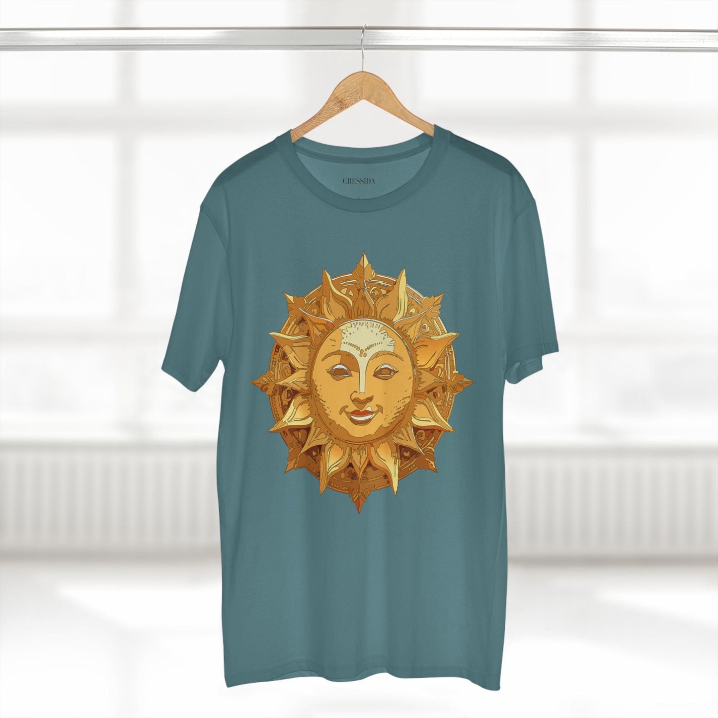 Gold Sun Graphic Unisex 100 Cotton T-Shirt with Golden Art Design 22