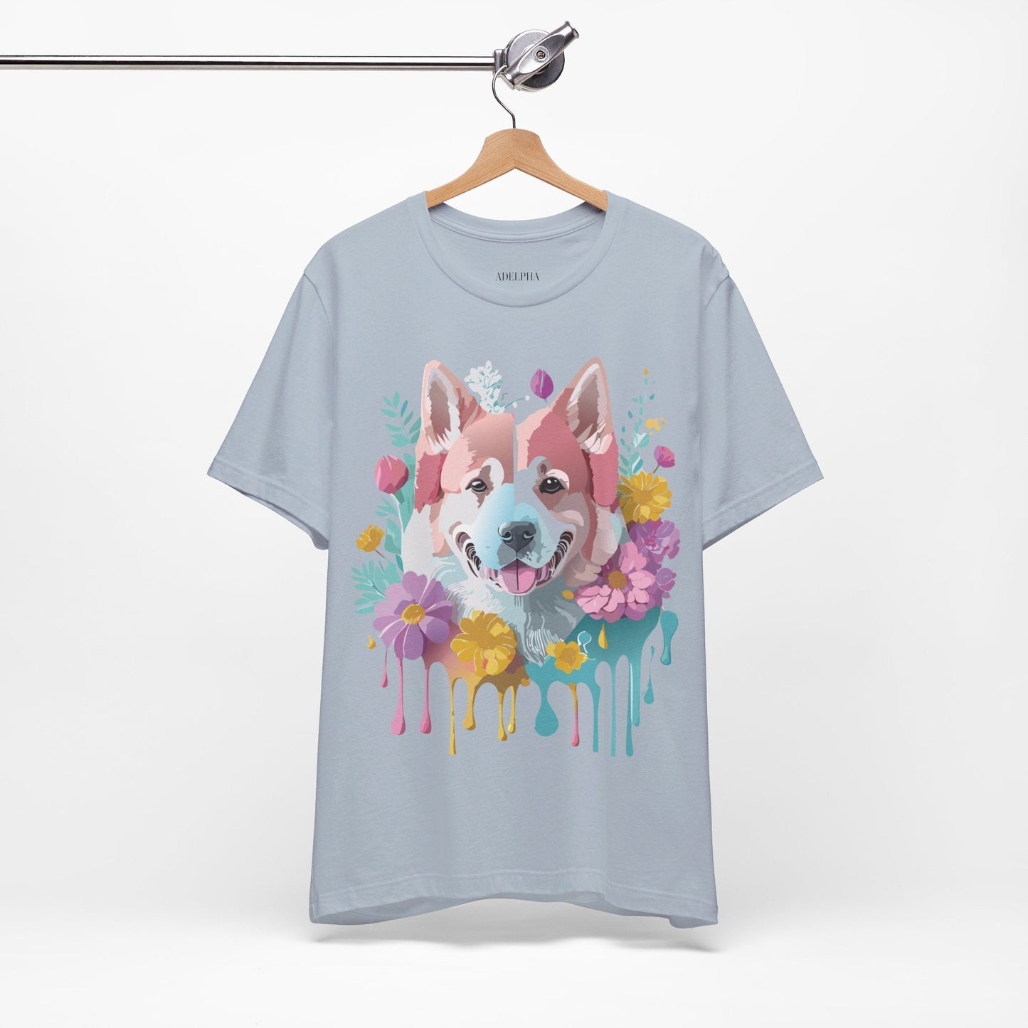 Unisex Graphic Dog Shirt Vintage Inspired Tee With Adelpha Artwork Short Sleeve Tee