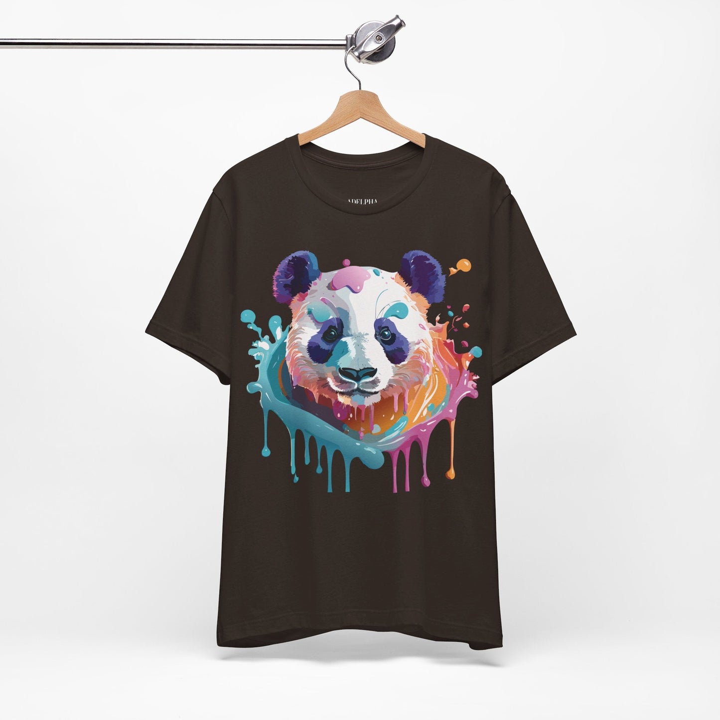 Panda Graphic Unisex 100 Cotton Vintage Art with Animal T-Shirt 12