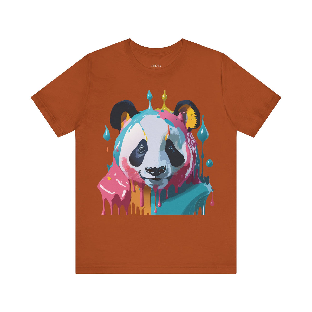 Panda Graphic Unisex Cotton Bella+Canvas Tee with Art Animal Design e52