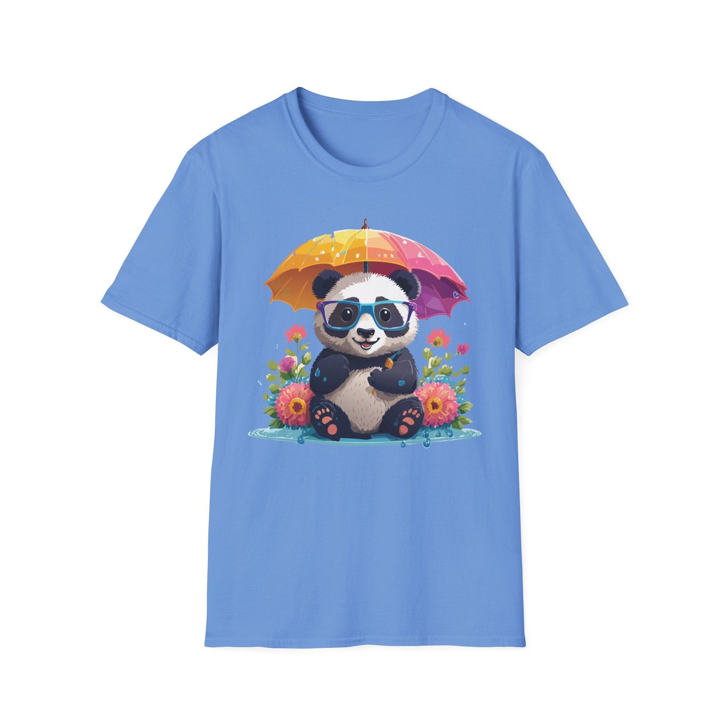 Unisex Panda Shirt Softstyle Tee 100 Percent Ring Spun Cotton Comfortable Animal Tee