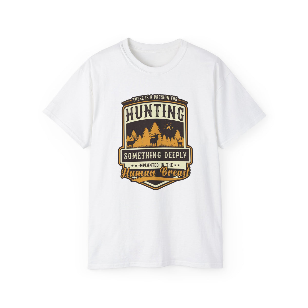 Hunting Badge Graphic Tee | Forest Trees Camper Outdoors