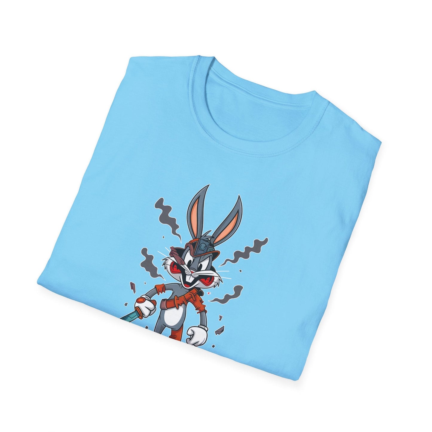 Bugs Bunny T Shirt 100 Percent Ring Spun Cotton Gildan Softstyle Unisex Cartoon Graphic Design