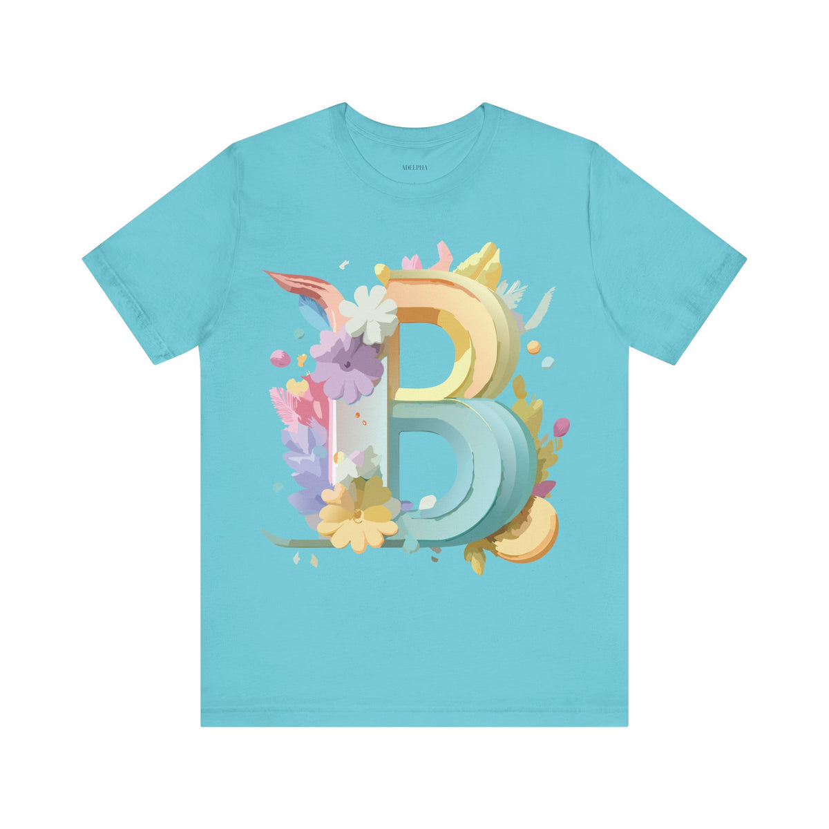 Letter B Graphic Unisex Cotton Bella+Canvas Tee with Art Letter Design