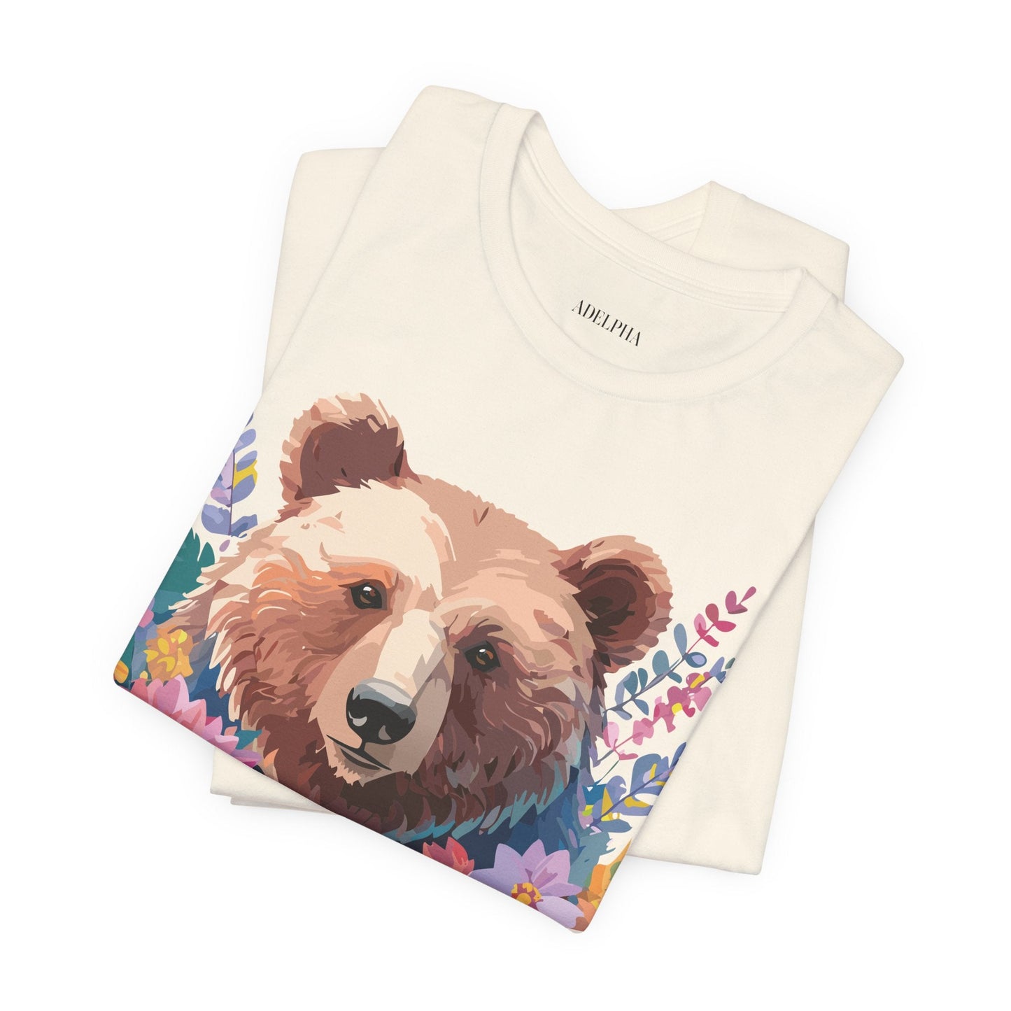 Bear Graphic Unisex 100 Cotton Short Sleeve Art Design Vintage T-Shirt 5