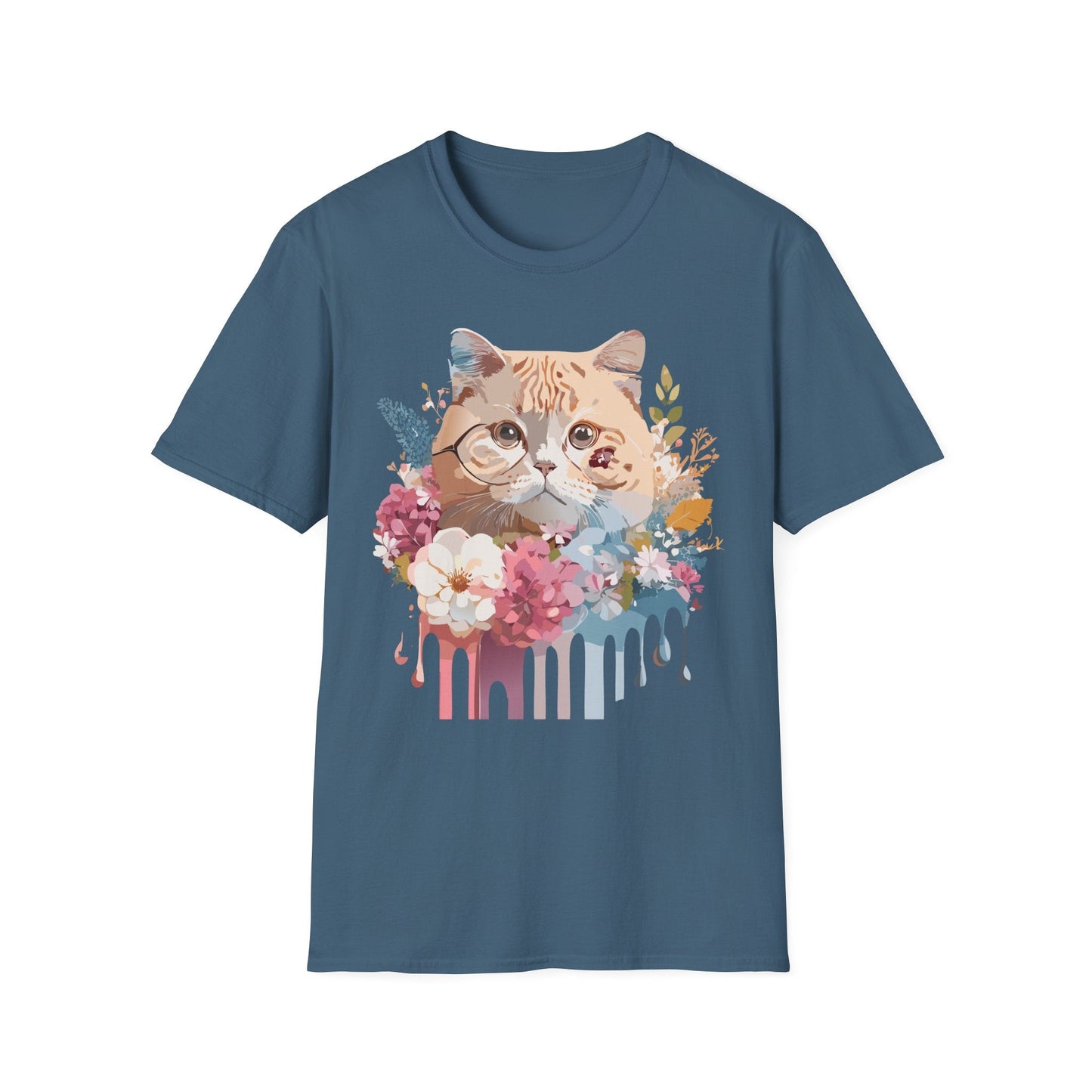 Cat Shirt Unisex Cat Tee Kitten Print Softstyle Gildan 64000