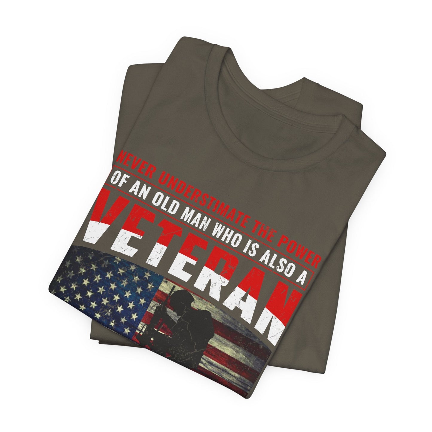 Army Veteran Patriotic Graphic Design Unisex Cotton T-Shirt v32