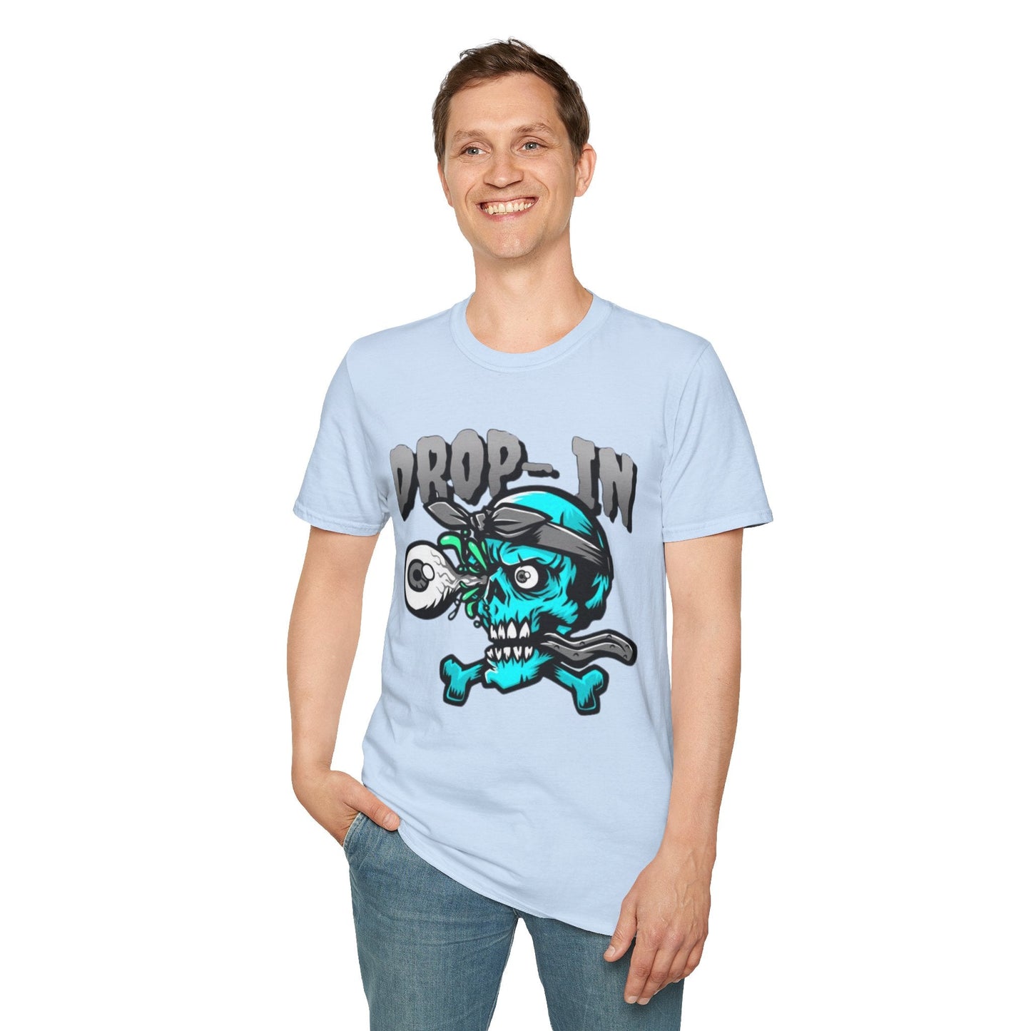 Unisex Skull T Shirt Skeleton Shirt With Skull Artwork Gildan Softstyle 64000 Cotton Tee