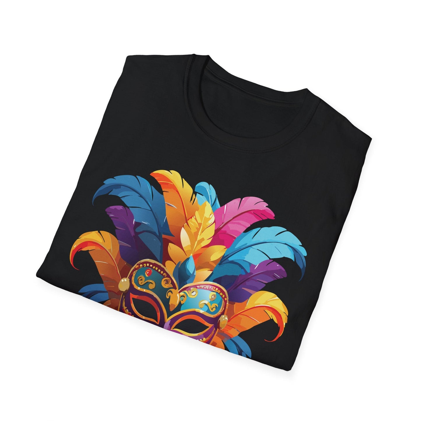 Mask Tee Shirt Unisex Masquerade Design Gildan Softstyle 64000 100 Percent Cotton