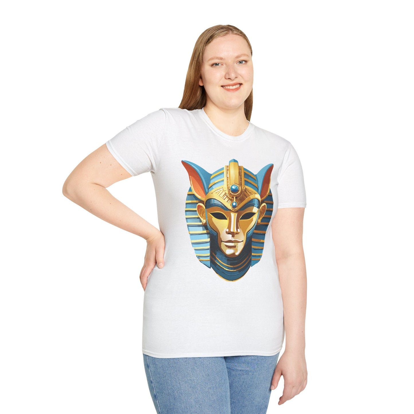 Mask Tee Shirt Unisex Softstyle Cotton Tee With Masquerade Art Design Gildan Softstyle