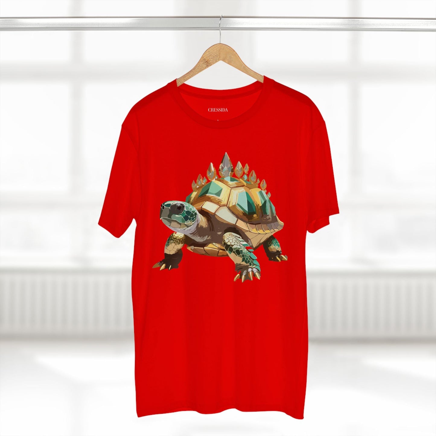 Turtle Graphic Unisex 100 Cotton Tee With Unique Animal Golden Medallion Art Design 34