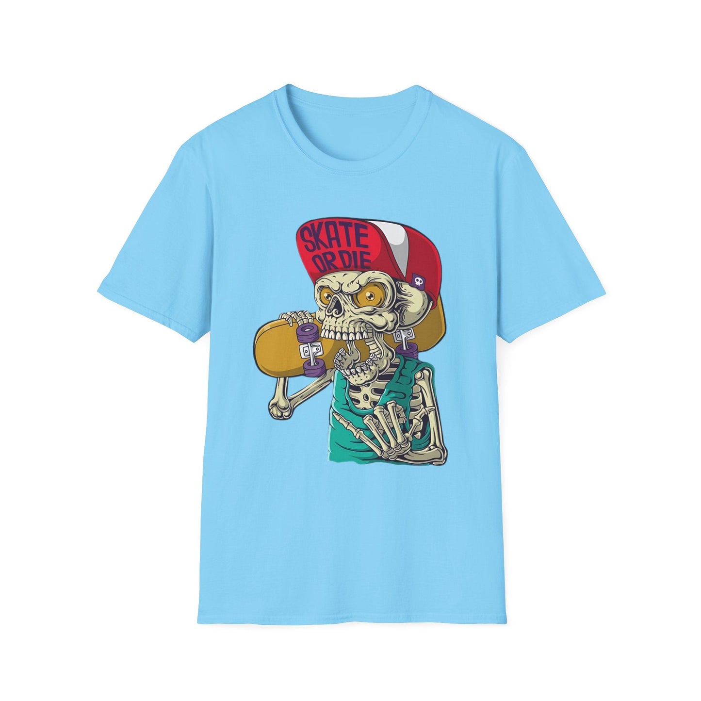 Skull T Shirt Skeleton Tee Unisex Softstyle Cotton Gildan 64000 Graphic Tee For Everyday Wear
