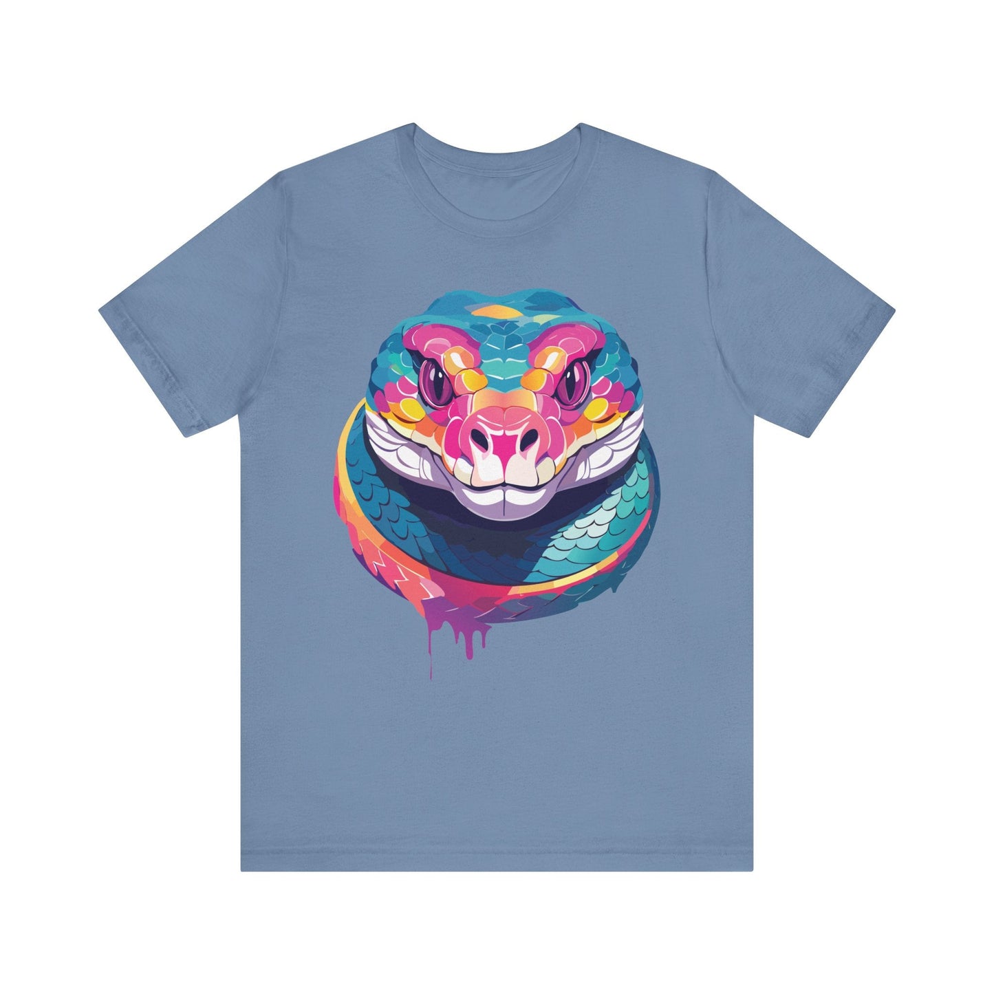 Unisex Animal Tee Shirt With Art Design, Wild Animals Short Sleeve Graphic Tee For Everyday Wear