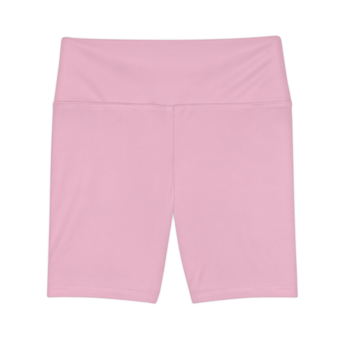 Soft Blossom Pink Women's Workout Shorts — Solid High-Waist Biker Shorts for Exercise & Everyday Wear