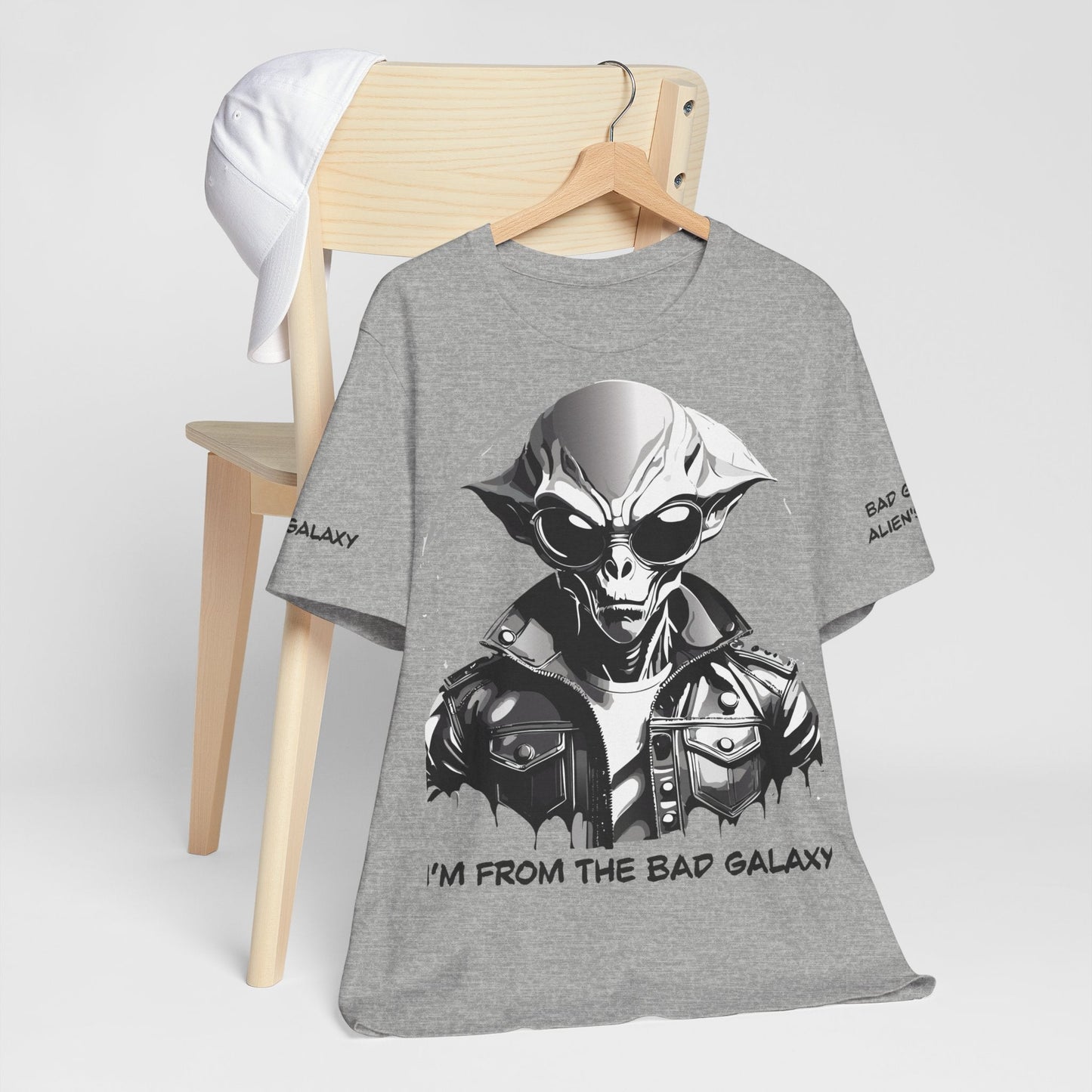 Tee Shirt With Alien From Bad Galaxy 100 Cotton Made In USA Eco Friendly Ink Graphic Edition