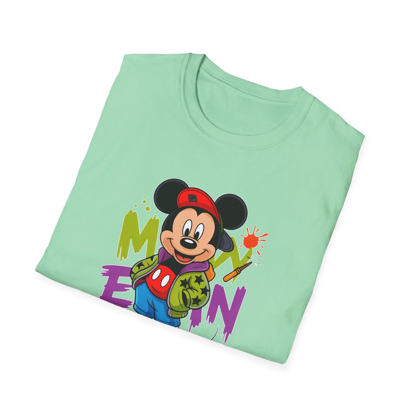 Unisex Cartoon T Shirt With Animals Animation Tee Premium Softstyle Gildan 64000