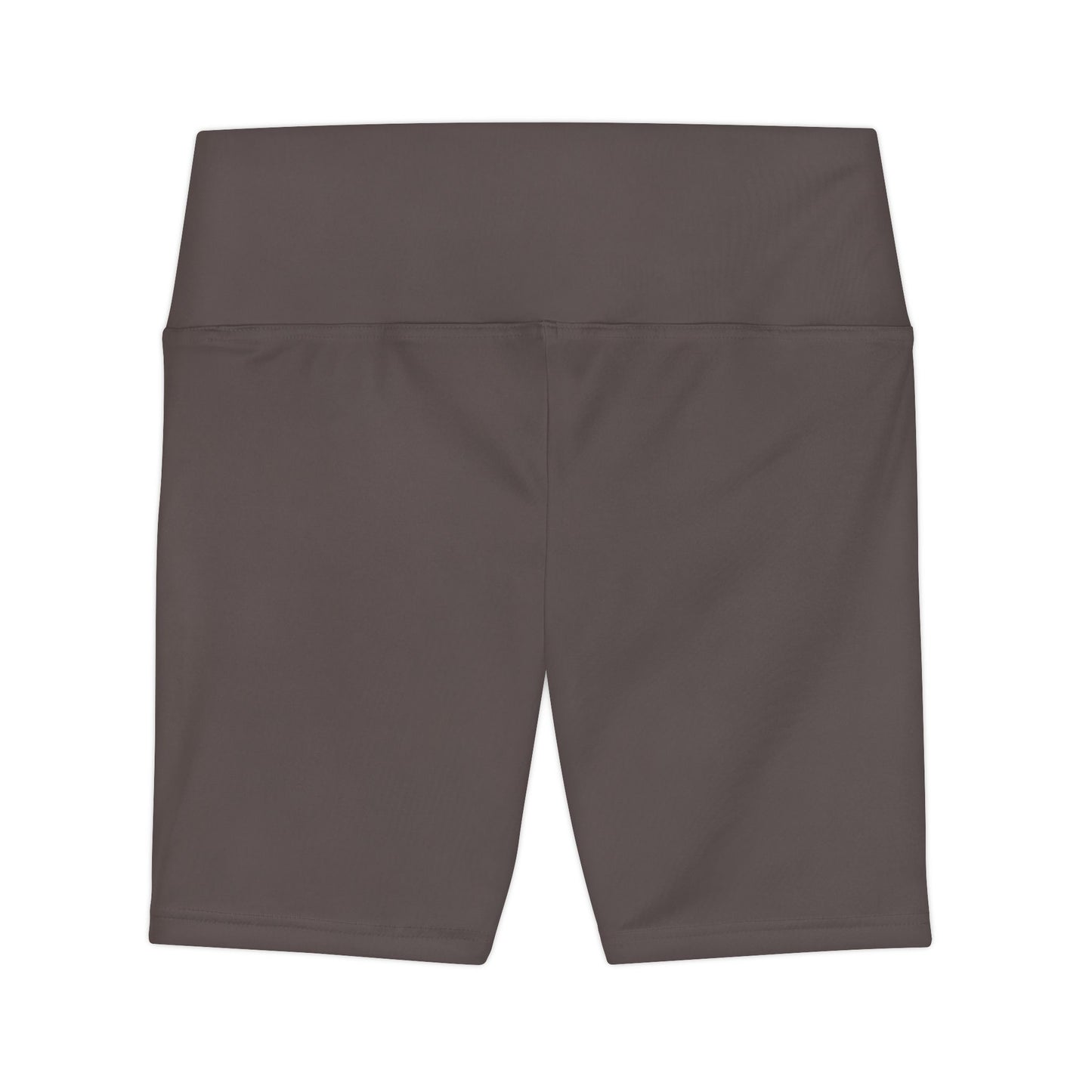 Taupe Grey Women's Workout Shorts — Solid High-Waist Biker Shorts for Exercise & Everyday Wear