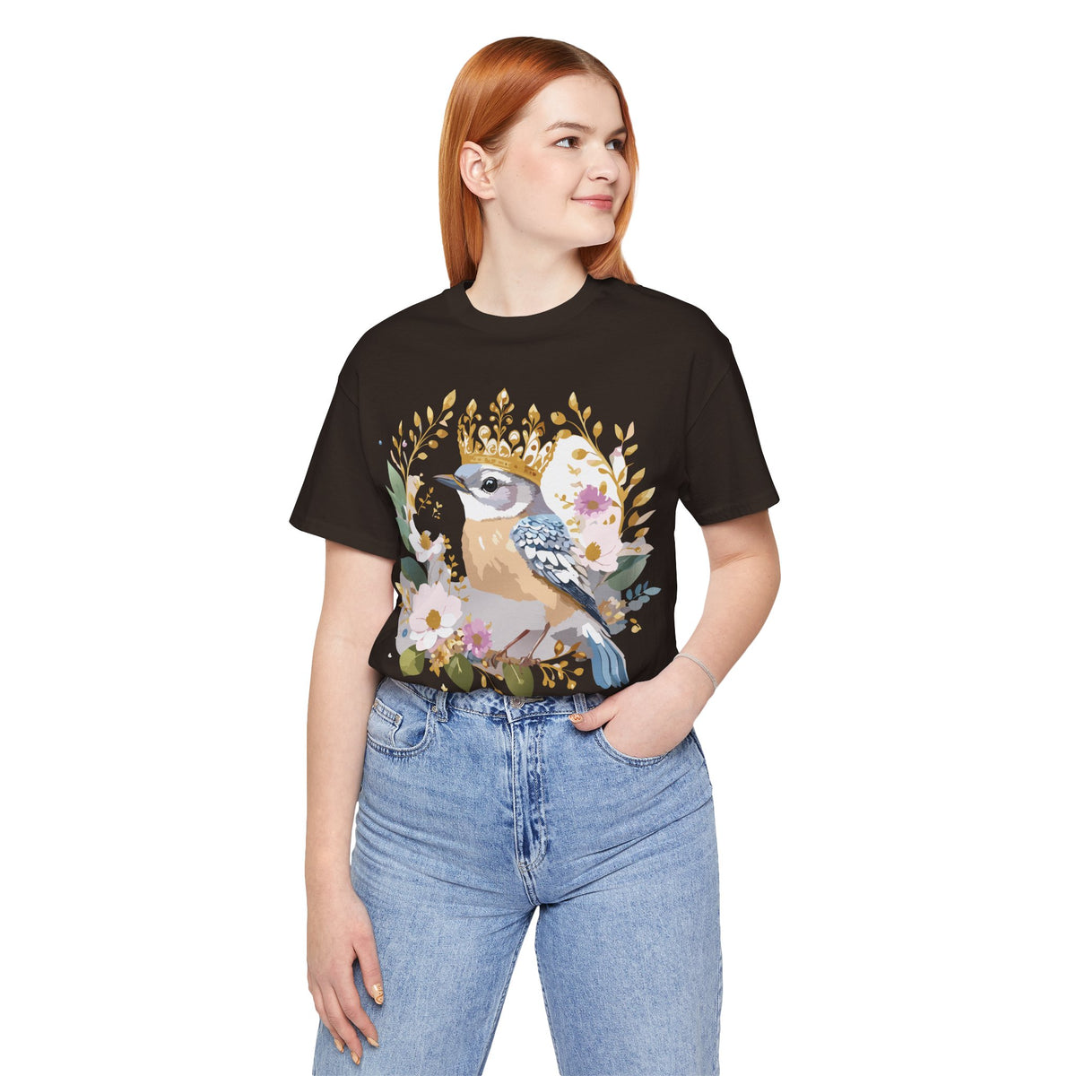 Medallion Graphic Unisex Cotton Bella+Canvas Tee with Floral Art Design n149