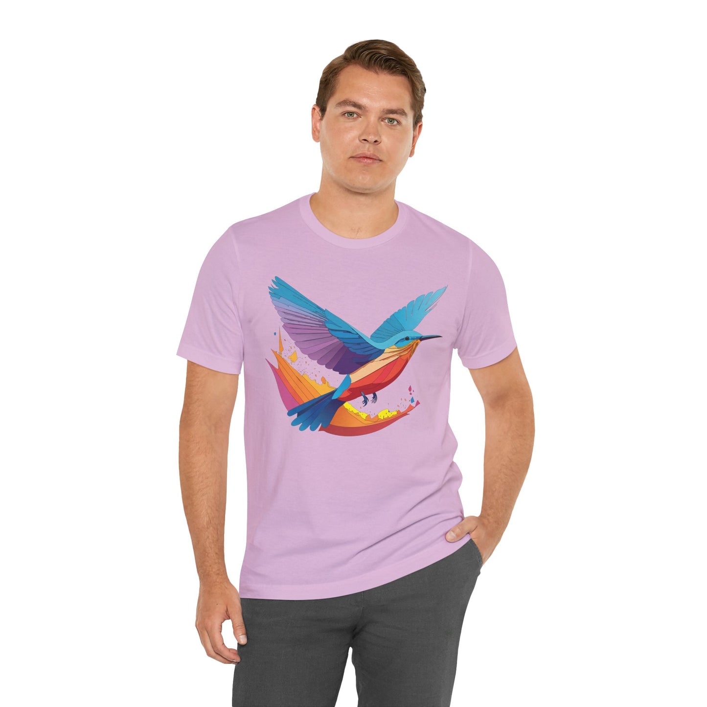 Unisex Animal Shirt Art Design Tee With Wild Animals Print Soft Comfortable Short Sleeve Tee