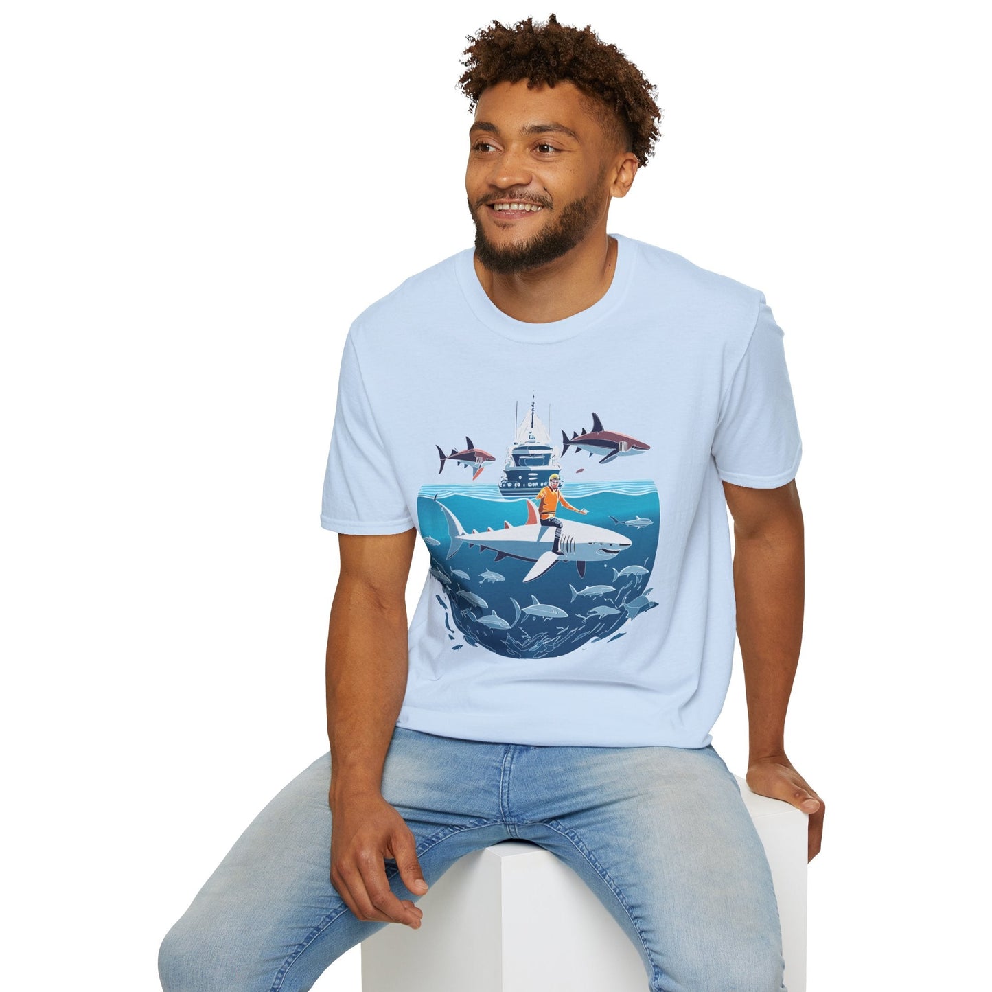 Ocean Graphic Unisex Softstyle Cotton Tee 3